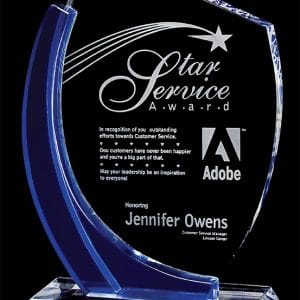 Tall Optic Crystal Award